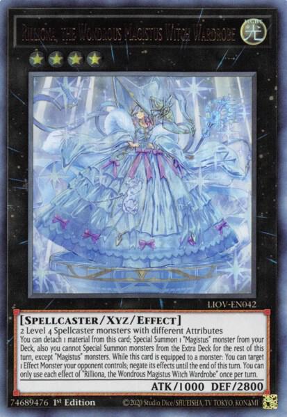 Rilliona, the Wondrous Magistus Witch Wardrobe - Lightning Overdrive YuGiOh trading card