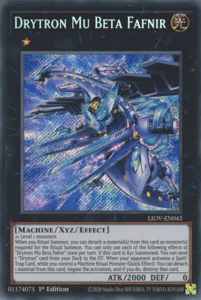 Drytron Mu Beta Fafnir - Lightning Overdrive YuGiOh trading card