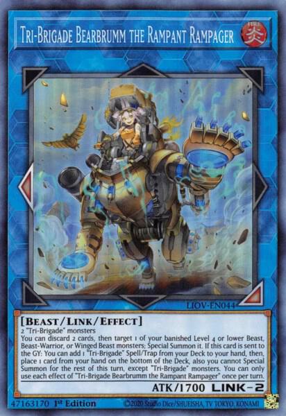 Tri-Brigade Bearbrumm the Rampant Rampager - Lightning Overdrive YuGiOh trading card