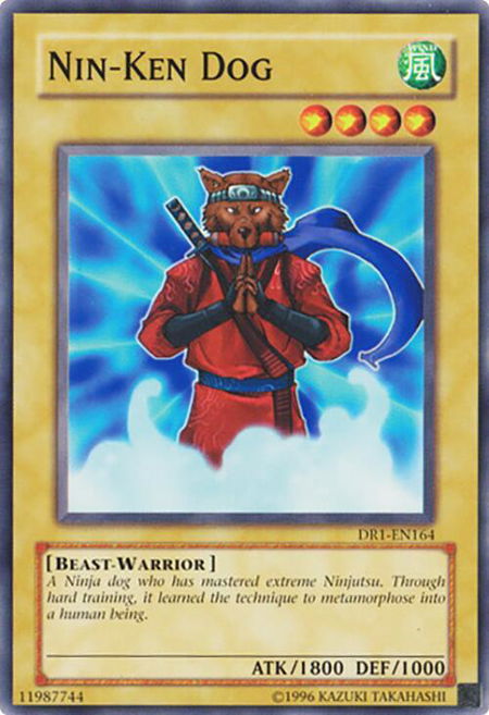 Nin-Ken Dog trading card from Dark Revelation Volume 1 Nin-Ken Dog - Dark Revelation Volume 1 YuGiOh trading card
