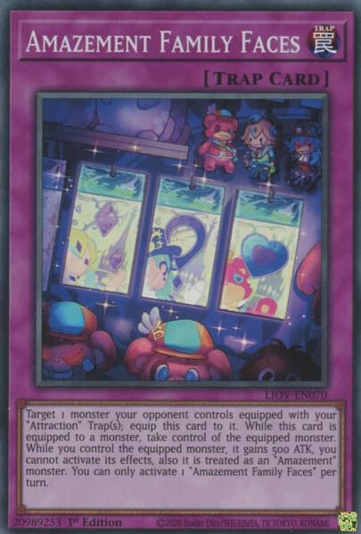 Amazement Family Faces - Lightning Overdrive YuGiOh trading card