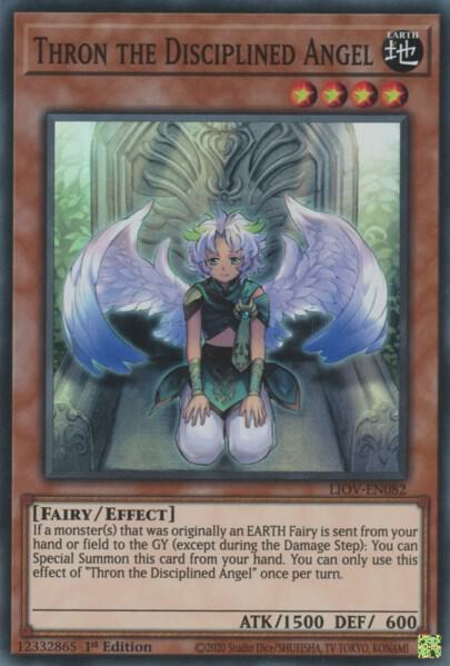 Thron the Disciplined Angel - Lightning Overdrive YuGiOh trading card