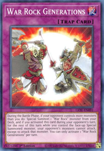 War Rock Generations - Lightning Overdrive YuGiOh trading card