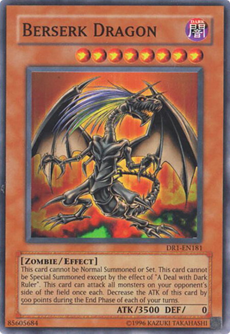 Berserk Dragon trading card from Dark Revelation Volume 1 Berserk Dragon - Dark Revelation Volume 1 YuGiOh trading card