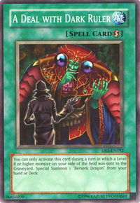 A Deal with Dark Ruler - Dark Revelation Volume 1 (DR1) #DR1-EN192 - Common / Short Print YuGiOh Trading Card