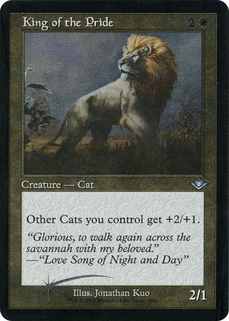 King of the Pride (Retro Frame) (Foil Etched) trading card from Modern Horizons King of the Pride (Retro Frame) (Foil Etched) - Modern Horizons Magic: The Gathering trading card