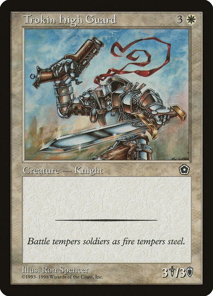 Trokin High Guard - Portal Second Age Magic: The Gathering trading card