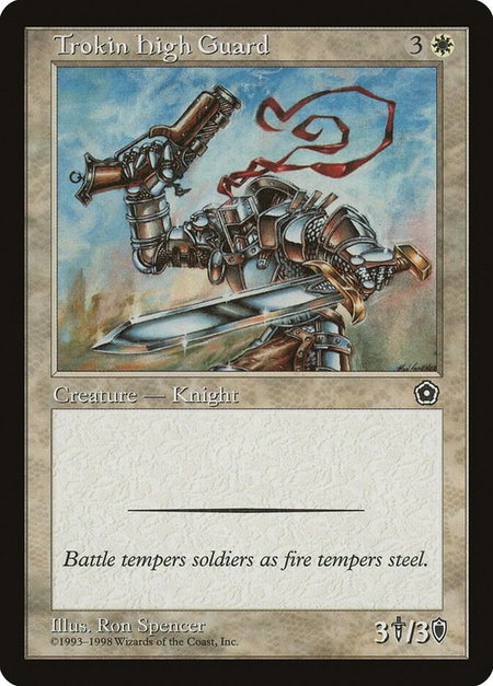 Trokin High Guard - Portal Second Age Magic: The Gathering trading card