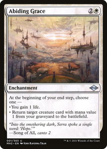 Abiding Grace - Modern Horizons 2 (MH2) #1 - Uncommon Magic: The Gathering Trading Card