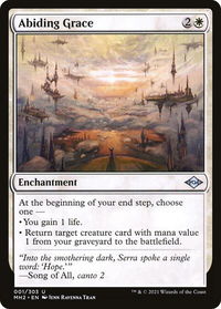 Abiding Grace - Modern Horizons 2 (MH2) #1 - Uncommon Magic: The Gathering Trading Card