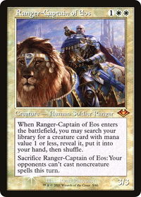 Ranger-Captain of Eos (Retro Frame) - Modern Horizons (MH1) #5 - Mythic Magic: The Gathering Trading Card