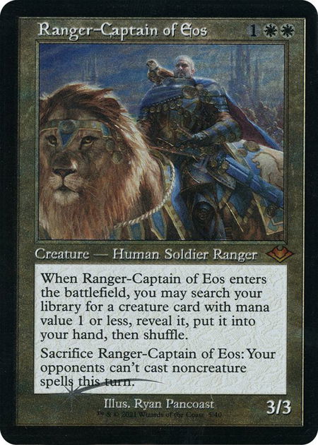 Ranger-Captain of Eos (Retro Frame) (Foil Etched) - Modern Horizons Magic: The Gathering trading card