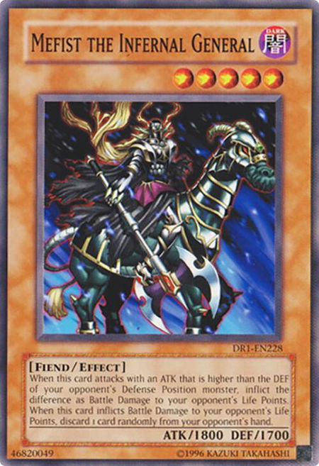 Mefist the Infernal General - Dark Revelation Volume 1 YuGiOh trading card