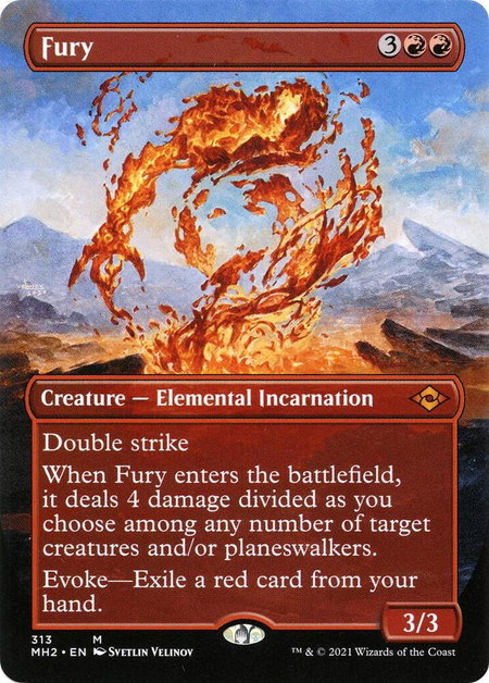 Fury (Borderless) - Modern Horizons 2 Magic: The Gathering trading card