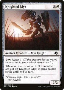 Knighted Myr - Modern Horizons 2 (MH2) #17 - Common Magic: The Gathering Trading Card