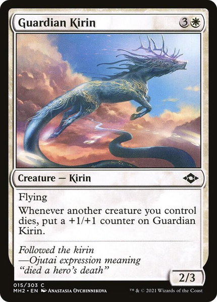 Guardian Kirin trading card from Modern Horizons 2 Guardian Kirin - Modern Horizons 2 Magic: The Gathering trading card