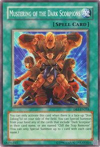 Mustering of the Dark Scorpions - Dark Revelation Volume 1 (DR1) #DR1-EN255 - Common / Short Print YuGiOh Trading Card