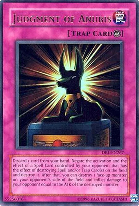 Judgment of Anubis trading card from Dark Revelation Volume 1 Judgment of Anubis - Dark Revelation Volume 1 YuGiOh trading card