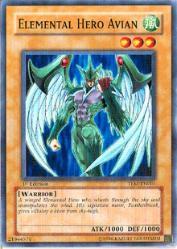 Elemental Hero Avian trading card from The Lost Millennium Elemental Hero Avian - The Lost Millennium YuGiOh trading card
