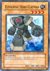 Elemental Hero Clayman - The Lost Millennium YuGiOh trading card