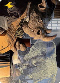 Late to Dinner Art Card (Gold-Stamped) - Art Series: Modern Horizons 2 (ASMH2) #3 - Special Magic: The Gathering Trading Card