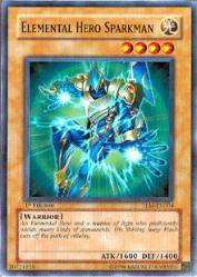 Elemental Hero Sparkman - The Lost Millennium YuGiOh trading card