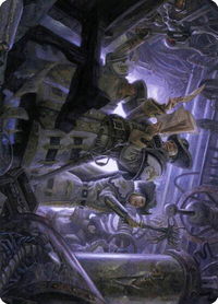 Search the Premises Art Card - Art Series: Modern Horizons 2 (ASMH2) #7 - Special Magic: The Gathering Trading Card