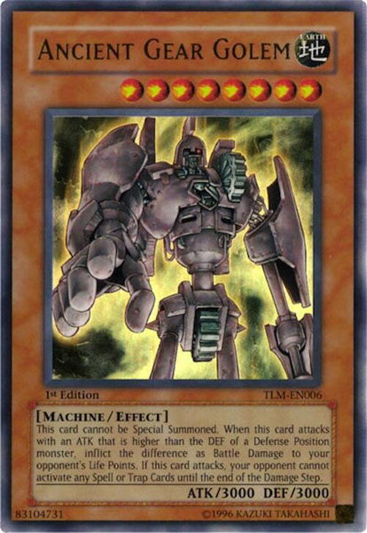 Ancient Gear Golem - The Lost Millennium YuGiOh trading card