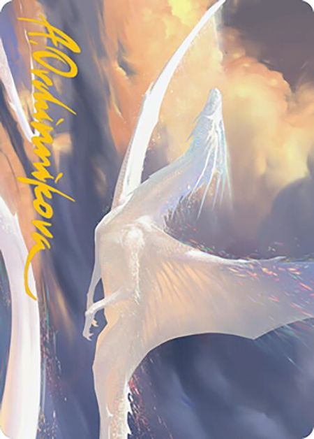 Timeless Dragon Art Card (Gold-Stamped Signature) - Art Series: Modern Horizons 2 Magic: The Gathering trading card