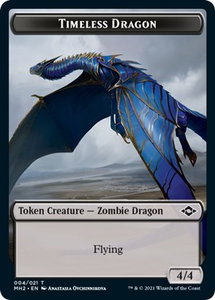Timeless Dragon Token - Modern Horizons 2 (MH2) #4 - Token Magic: The Gathering Trading Card