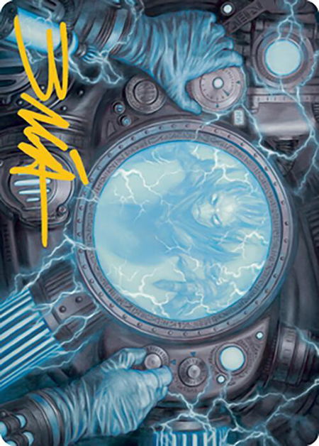 Recalibrate Art Card (Gold-Stamped Signature) - Art Series: Modern Horizons 2 Magic: The Gathering trading card