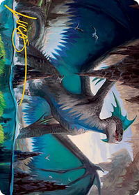 Murktide Regent Art Card (Gold-Stamped Signature) - Art Series: Modern Horizons 2 (ASMH2) #20 - Special Magic: The Gathering Trading Card