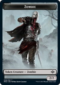 Zombie Token - Modern Horizons 2 (MH2) #6 - Token Magic: The Gathering Trading Card