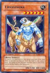 Criosphinx trading card from The Lost Millennium Criosphinx - The Lost Millennium YuGiOh trading card