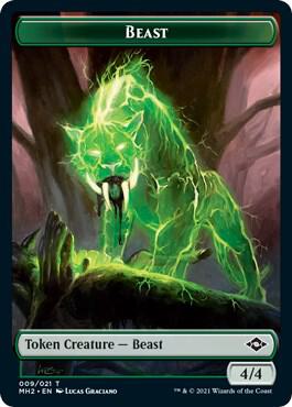 Beast Token - Modern Horizons 2 Magic: The Gathering trading card