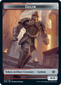 Golem Token - Modern Horizons 2 (MH2) #12 - Token Magic: The Gathering Trading Card