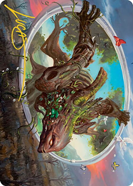 Gaea's Will Art Card (Gold-Stamped Signature) - Art Series: Modern Horizons 2 Magic: The Gathering trading card