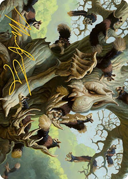 Scurry Oak Art Card (Gold-Stamped Signature) - Art Series: Modern Horizons 2 Magic: The Gathering trading card