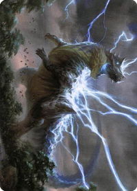 Thrasta, Tempest's Roar Art Card (41/81) - Art Series: Modern Horizons 2 (ASMH2) #41 - Special Magic: The Gathering Trading Card