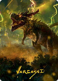 Thrasta, Tempest's Roar Art Card (42/81) (Gold-Stamped Signature) - Art Series: Modern Horizons 2 (ASMH2) #42 - Special Magic: The Gathering Trading Card