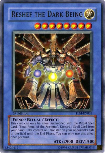 Reshef the Dark Being - The Lost Millennium YuGiOh trading card