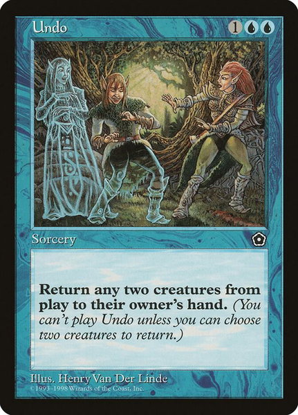 Undo - Portal Second Age Magic: The Gathering trading card
