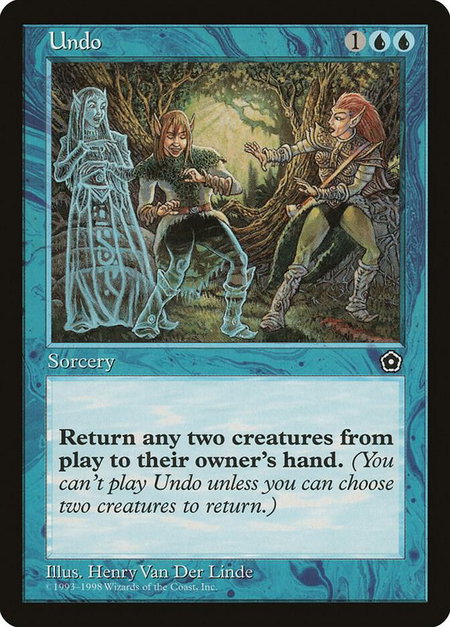 Undo - Portal Second Age Magic: The Gathering trading card