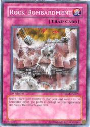 Rock Bombardment - The Lost Millennium YuGiOh trading card