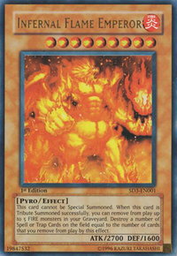 Infernal Flame Emperor - Structure Deck: Blaze of Destruction (SD3) #SD3-EN001 - Ultra Rare YuGiOh Trading Card