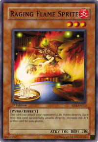 Raging Flame Sprite - Structure Deck: Blaze of Destruction (SD3) #SD3-EN010 - Common / Short Print YuGiOh Trading Card
