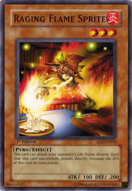Raging Flame Sprite - Structure Deck: Blaze of Destruction YuGiOh trading card