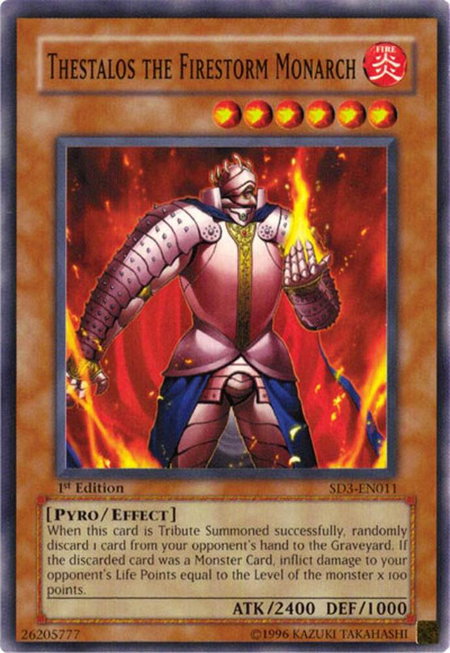 Thestalos the Firestorm Monarch - Structure Deck: Blaze of Destruction YuGiOh trading card