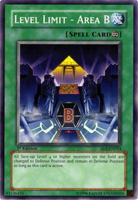 Level Limit - Area B - Structure Deck: Blaze of Destruction (SD3) #SD3-EN024 - Common / Short Print YuGiOh Trading Card