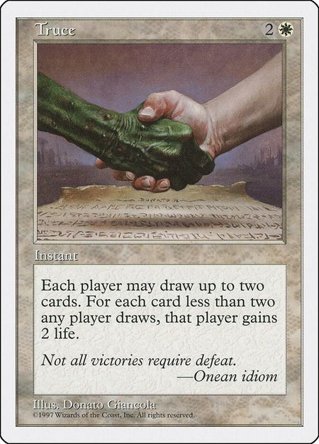 Truce trading card from Fifth Edition Truce - Fifth Edition Magic: The Gathering trading card